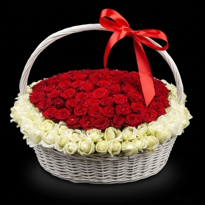 Цветы в корзине