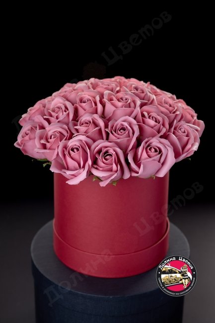 Мыльная роза (розовые в красной коробке)