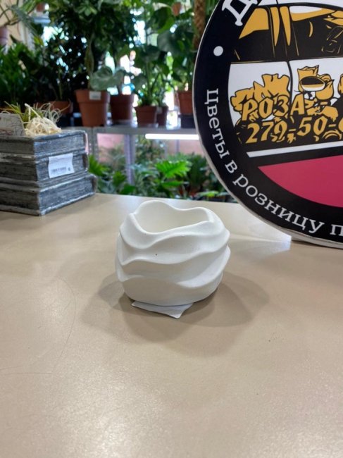 Вазон Волна 0,12 л.9х6см, белый