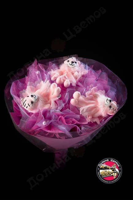 Букет из мягких игрушек Тигры