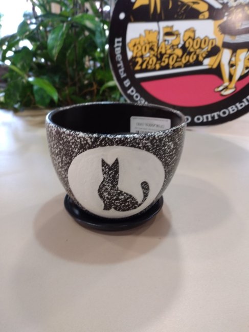 Вазоны. Вазон «Кошки» №2 0,6 л, овал