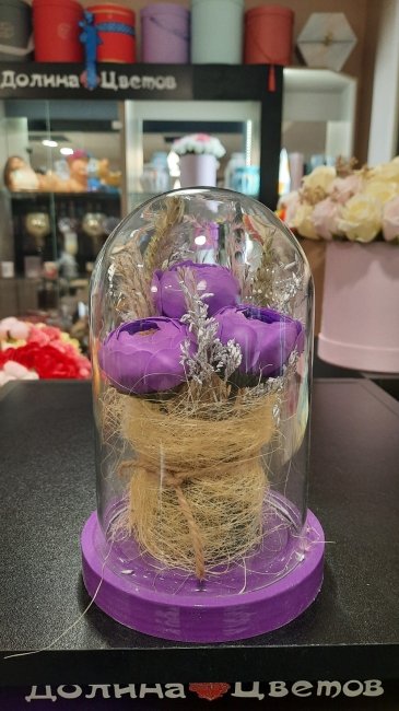 Колба с мыльной розой (18 см)