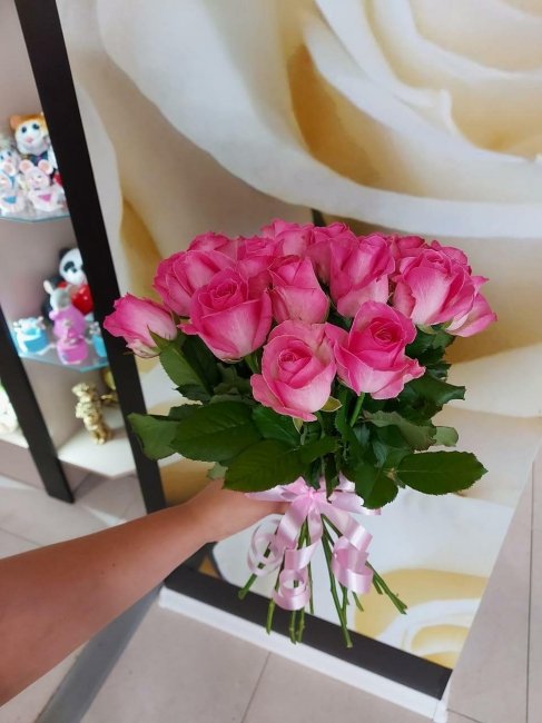 Роза Кэнди аваланж. Букет из 35 роз. Высота 50 см