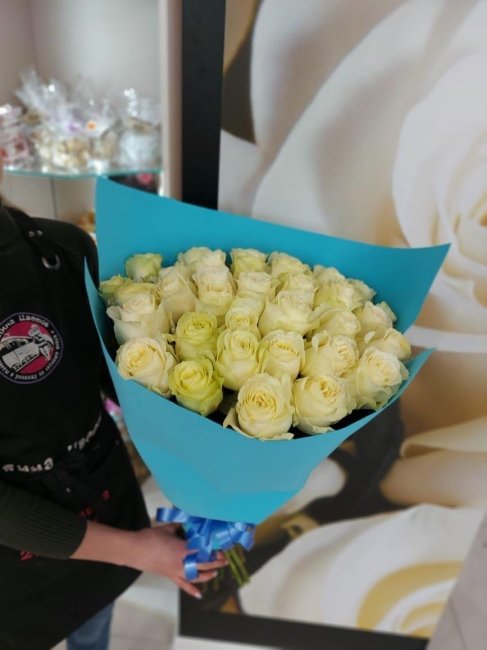 Роза Ивана. Букет из 21 розы. Высота 40 см